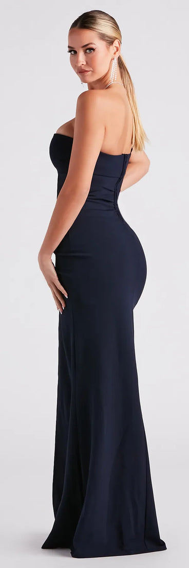 Bettie Formal Crepe One Shoulder Dress