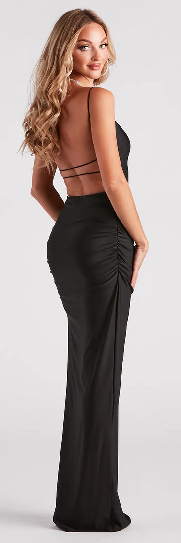 Michelle High-Slit Formal Dress