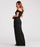 Bebe Formal Glitter Wrap Dress