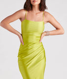 Denise Formal Square Neck Slit Dress