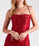 Whether it's the color or silhouette of the Kehlani Formal Floral Lace Slit Mermaid Dress, this red bridesmaid dress is a gorgeous pick for a maid-of-honor or to create a bridal party look ready to celebrate!