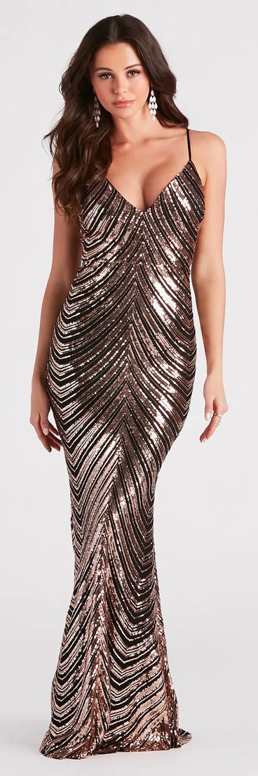 Jianna Formal Sleeveless Sequin Mermaid Dress