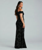Darcey Formal Flocked Velvet Mermaid Dress