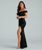 Darcey Formal Flocked Velvet Mermaid Dress