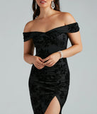 Darcey Formal Flocked Velvet Mermaid Dress