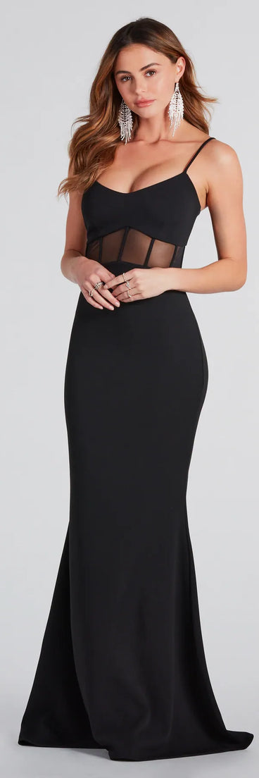 Irina Formal Sheer Corset Mermaid Dress