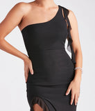 Brinley Formal One Shoulder Ruffle Dress
