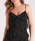 Whether it's the color or silhouette of the Melrose Formal Mesh Ruffle Mermaid Dress, this black bridesmaid dress is a gorgeous pick for a maid-of-honor or to create a bridal party look ready to celebrate!