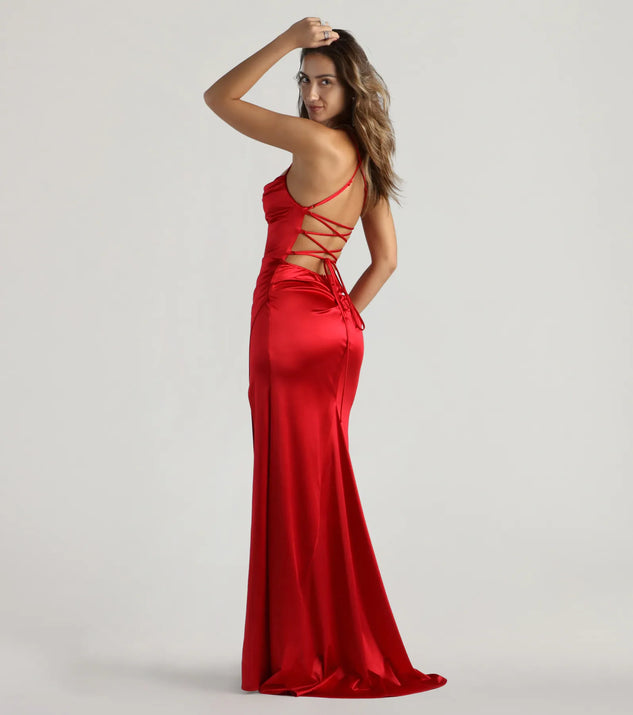Satin Dress Windsor Red Long Dress Formal Dresses Windsor Red