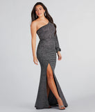 Sierra Formal Glitter Long Sleeve Mermaid Dress