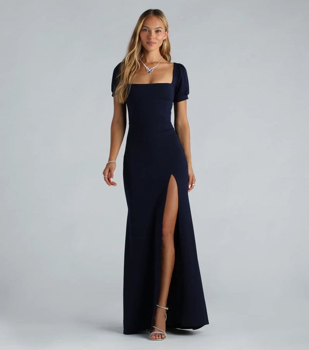 Denali Formal Puff Sleeve Long Dress | Windsor Denali Formal Puff Sleeve Long Dress | Windsor