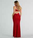 Whether it's the color or silhouette of the Britnee Formal Glitter Open Back Long Dress, this red bridesmaid dress is a gorgeous pick for a maid-of-honor or to create a bridal party look ready to celebrate!
