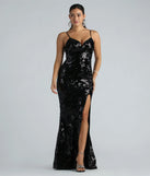 Sandy Formal Velvet Sequin Mermaid Dress