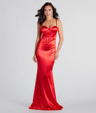 Francine Formal Satin Bustier Mermaid Dress