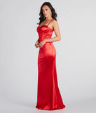 Francine Formal Satin Bustier Mermaid Dress