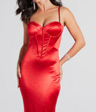 Francine Formal Satin Bustier Mermaid Dress