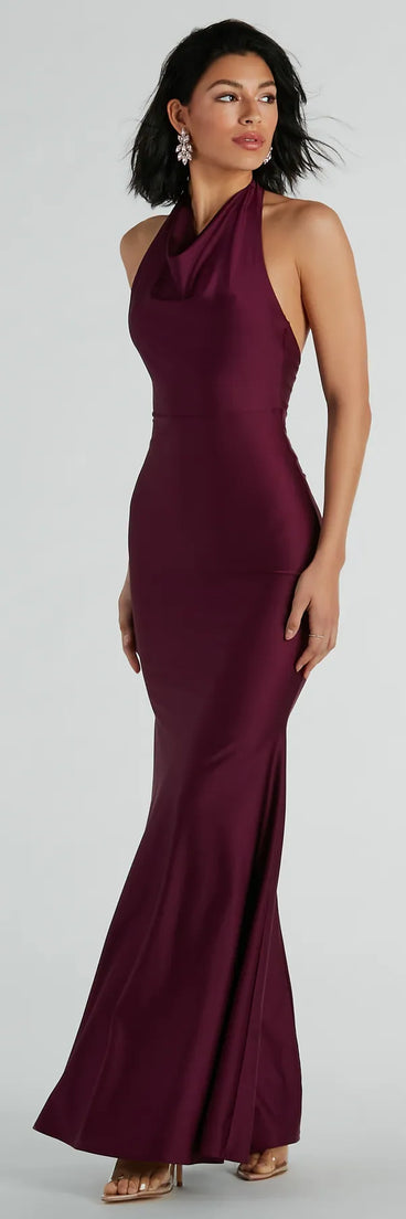 Diane Formal Halter Mermaid Long Dress | Windsor Diane Formal Halter Mermaid Long Dress | Windsor