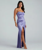 Hadlee Formal Satin Strapless Mermaid Dress
