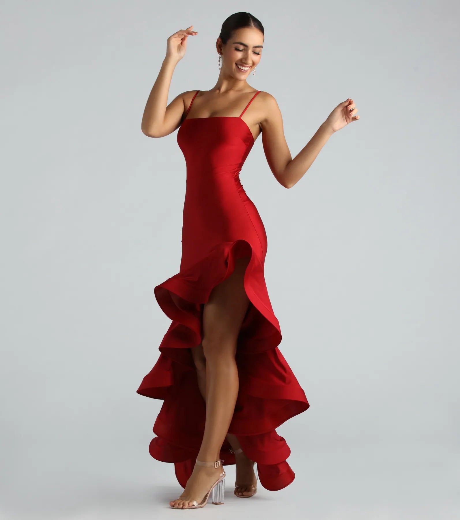 Darcy Formal Ruffled High-Low Mermaid Dress | Windsor