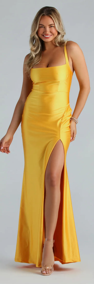 Haper Formal Lace-Up Mermaid Long Dress