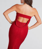 Revamp your 2025 wardrobe with this chic addition, the Ana Formal Rhinestone Cowl Back Long Dress in red, perfect for elevating your style in the new year.