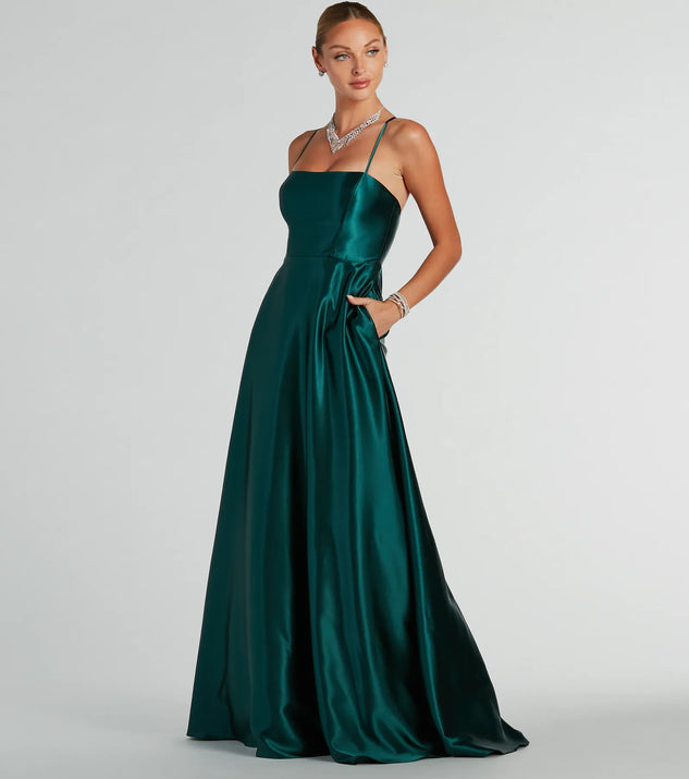 Whether it's the color or silhouette of the Tabitha Lace Up A-Line Satin Formal Dress, this bridesmaid dress is a gorgeous pick for a maid-of-honor or to create a bridal party look ready to celebrate!