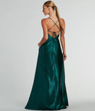 Whether it's the color or silhouette of the Tabitha Lace Up A-Line Satin Formal Dress, this bridesmaid dress is a gorgeous pick for a maid-of-honor or to create a bridal party look ready to celebrate!