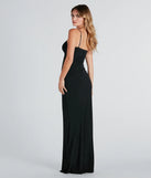 The Mara Formal High Slit Mermaid Dress is a show-stopping black prom dress, offering a sleek, slimming silhouette that enhances your natural beauty for an unforgettable night.