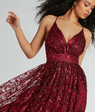 Solana A-Line Glitter Sequin Tulle Formal Dress