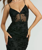 Mira Formal Velvet Flocked Corset Long Dress
