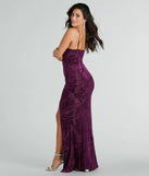 Vivian Cowl Neck Mermaid Mesh Formal Dress
