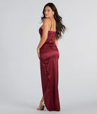 Emmaline Formal Satin Bustier Long Dress