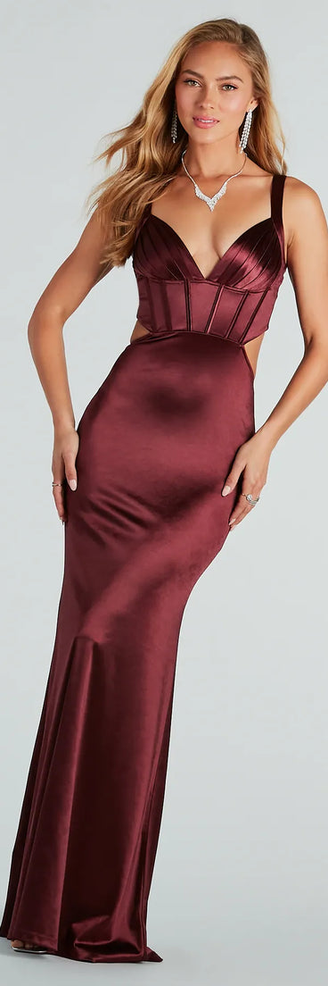 Sloane Satin Corset Formal Dress | Windsor Sloane Satin Corset Formal Dress | Windsor