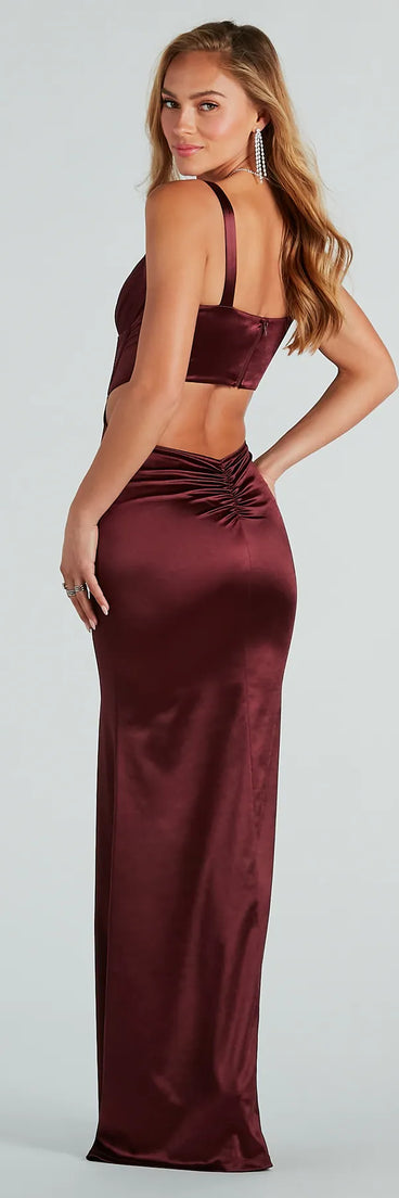 sloane satin corset formal dress Sloane Satin Corset Gown