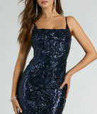 You'll be the best dressed in the Bethany Formal Sequin Slit Long Dress as your summer formal dress with unique details from Windsor.