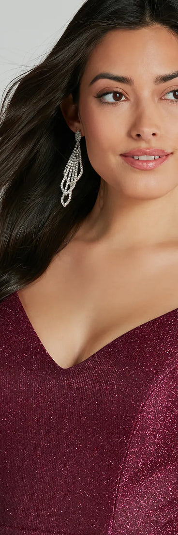 Tanya Formal Glitter A-Line Long Dress