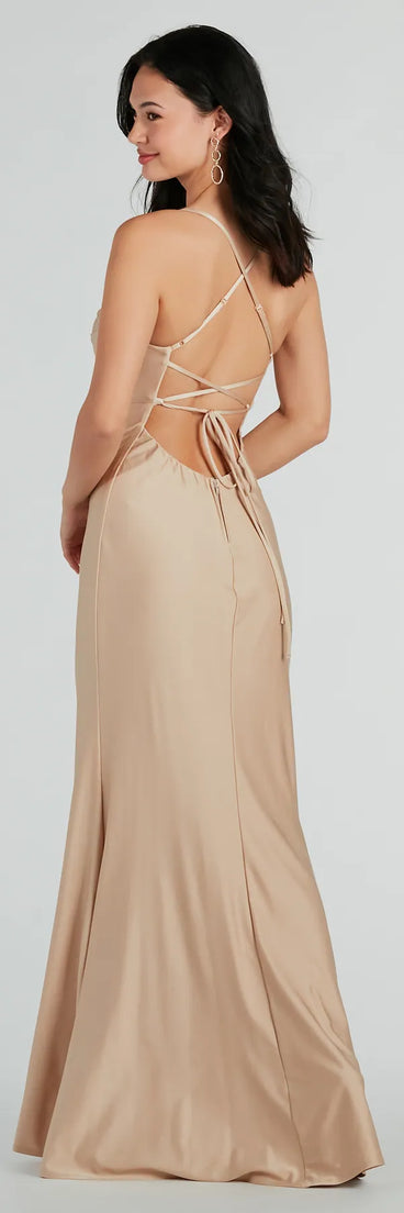 Quincy A-Line High Slit Formal Dress