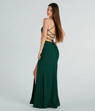 The Laylah Formal Lace-Up Back Mermaid Dress as your wedding guest dress with a stylish neckline and/or sleeves and elevated details on the back and front will make you the best dressed at any event!