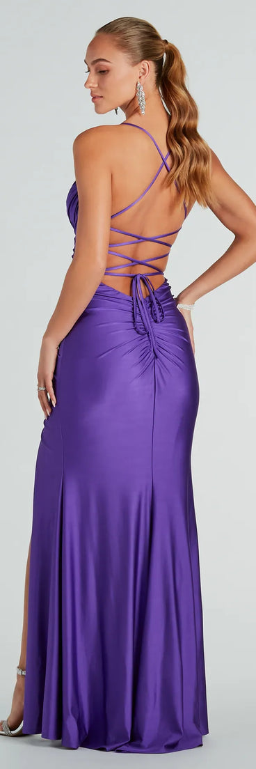 Marlena Formal Lace-Up Mermaid Long Dress