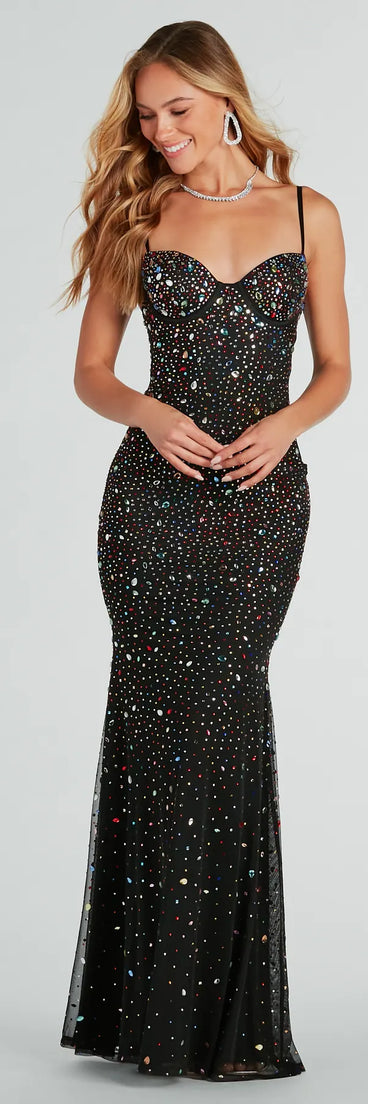 Shannon Formal Gemstone Mermaid Long Dress