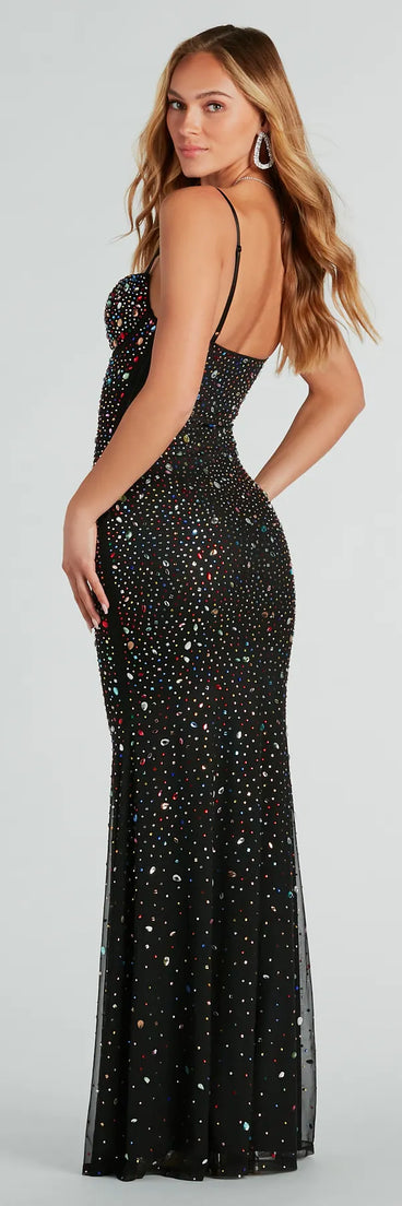 Shannon Formal Gemstone Mermaid Long Dress