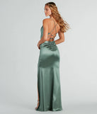 Bristol Formal Satin Lace-Up Dress