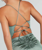 Bristol Formal Satin Lace-Up Dress
