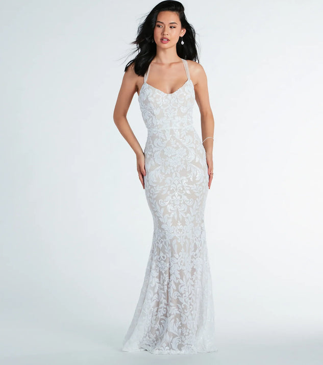 Brooklyn Bustier Tulle Lace-Up Sequin Formal Dress | Windsor Brooklyn Bustier Tulle Lace-Up Sequin Formal Dress | Windsor