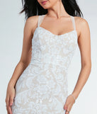 Brooklyn Bustier Tulle Lace-Up Sequin Formal Dress