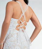 Brooklyn Bustier Tulle Lace-Up Sequin Formal Dress