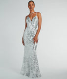 Margaux Lace Up Mermaid Sequin Formal Dress