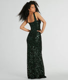 Stand out in a crowd with the Karli Formal Sequin Mermaid Long Dress, a glamorous hunter sequin dress that sparkles effortlessly as an NYE party gown, wedding guest dress, or must-have evening wear for formal events like military balls and winter formals.