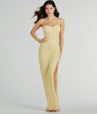 Own every entrance in the Lakelyn Lace-Up Floral Sequin Mesh Formal Dress, a yellow party dress perfect for milestone birthdays and grad parties, or dancing through summer nights and unforgettable bachelorette celebrations.