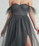 Lennyn Off-The-Shoulder A-Line Tulle Formal Dress